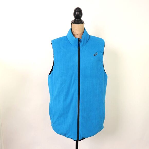 EC asics M Reverse INS Vest Puffer Fleece zip up vest size large - Picture 7 of 9
